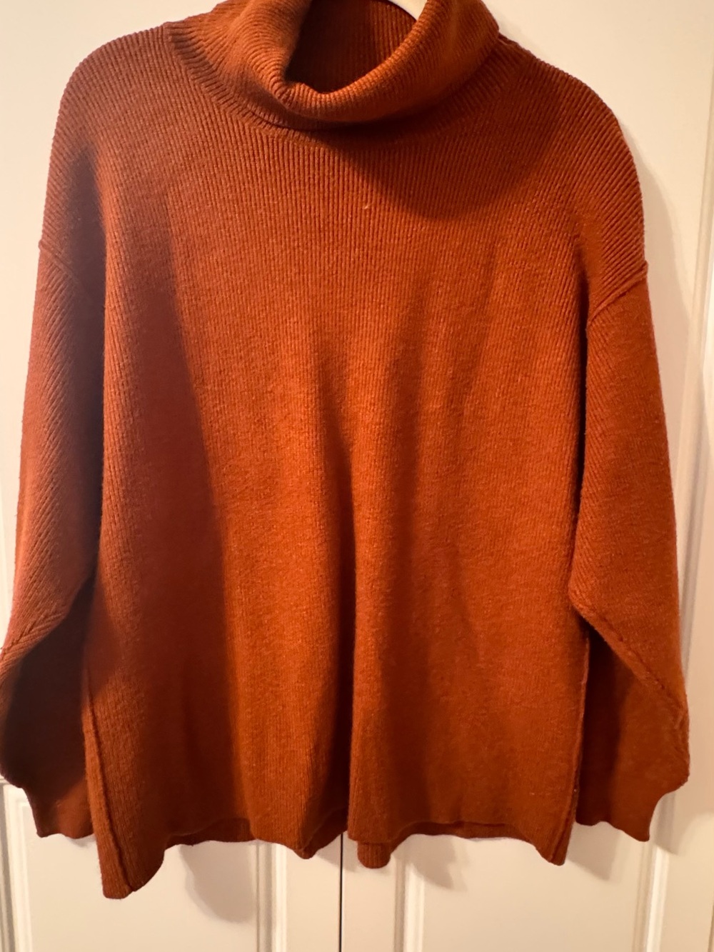 Free People Softly Structured Oversized Turtleneck Knit Tunic Sweater Size S
